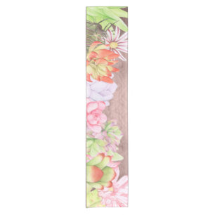 Caminho De Mesa Pequeno Succulents mágicos da aguarela