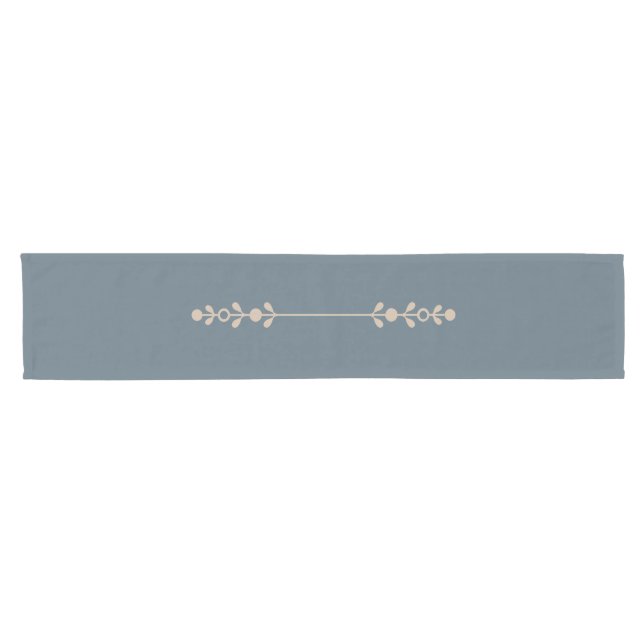 Caminho De Mesa Pequeno Table Runner Neutral Farmhouse Baby's Breath (Horizontal)