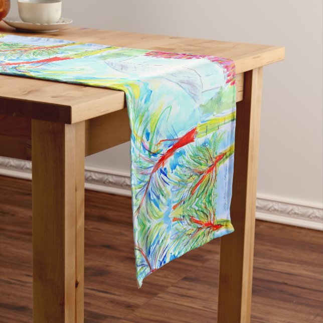 Caminho De Mesa Pequeno Tablerunner tropical (No Local)
