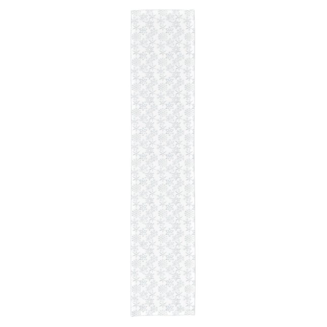 Caminho De Mesa Pequeno Tabuleiro branco com flocos de neve (Frente)