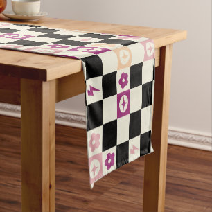 Caminho De Mesa Pequeno Tabuleiro de Checquídeo Grafovy Girly Psychedelic,