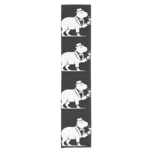 Caminho De Mesa Pequeno Tacaça de Vinho Capivara Engraçada Minimalista Mod