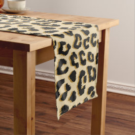 Caminho De Mesa Pequeno Tan Leopard Print
