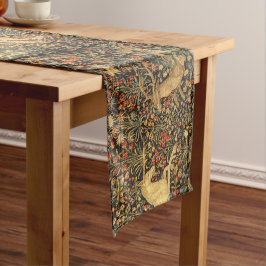 Caminho De Mesa Pequeno Tapeçaria Medieval de Unicórnio e Veado