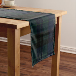 Caminho De Mesa Pequeno Tartan Preto Clássico Watch Verde Escuro Azul Mari