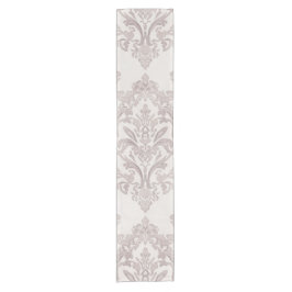 Caminho De Mesa Pequeno Taupe Suave Damasco Aquarela Floral Clássico