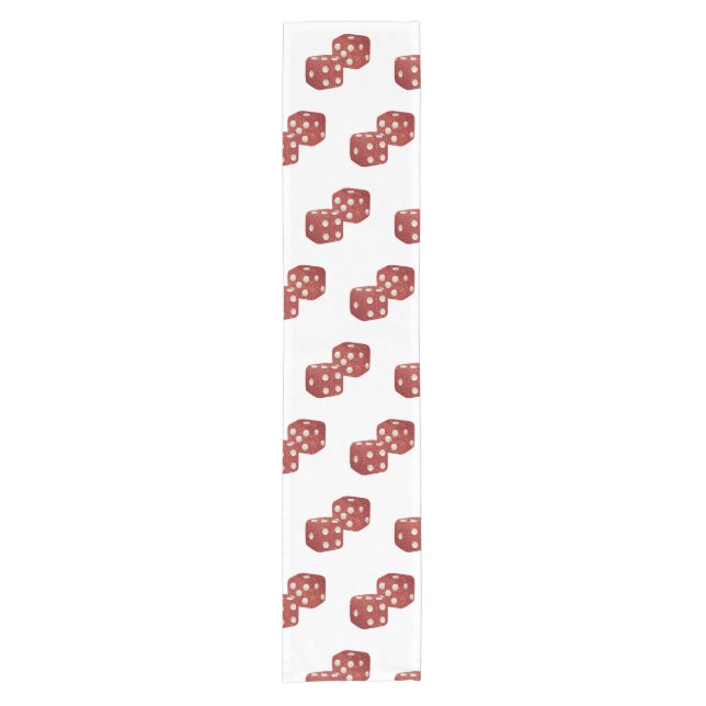 Caminho De Mesa Pequeno Tema do Casino de Dice Vermelha (Frente)