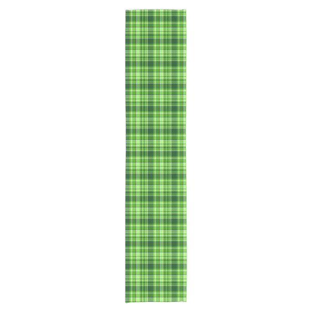 Caminho De Mesa Pequeno Teste padrão Checkered da cor verde (Frente)