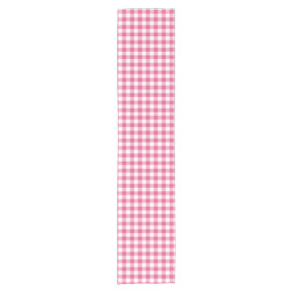 Caminho De Mesa Pequeno Teste padrão cor-de-rosa e branco na moda da