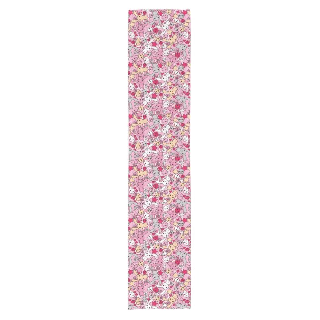 Caminho De Mesa Pequeno Teste padrão de Kawaii (Frente)