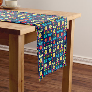 Caminho De Mesa Pequeno Teste padrão floral colorido
