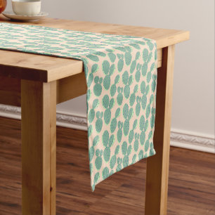 Caminho De Mesa Pequeno Teste padrão verde & cor-de-rosa do cacto