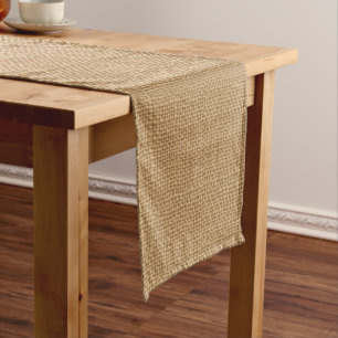 Caminho De Mesa Pequeno Textura rústica floral simples de serapilheira