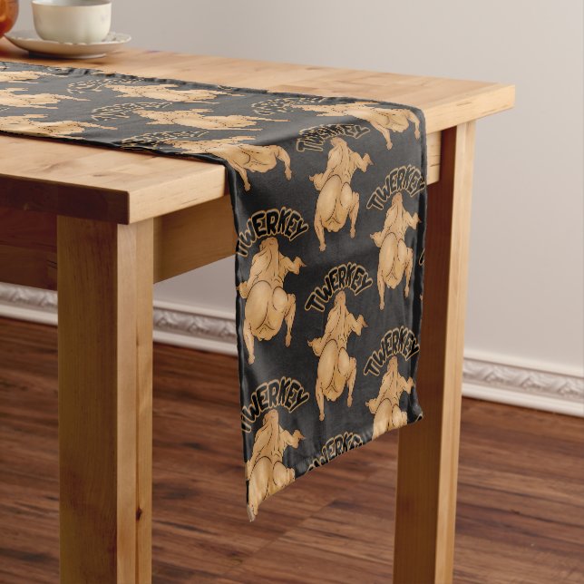 Caminho De Mesa Pequeno Thanksgiving Twerkey Table Runner (No Local)
