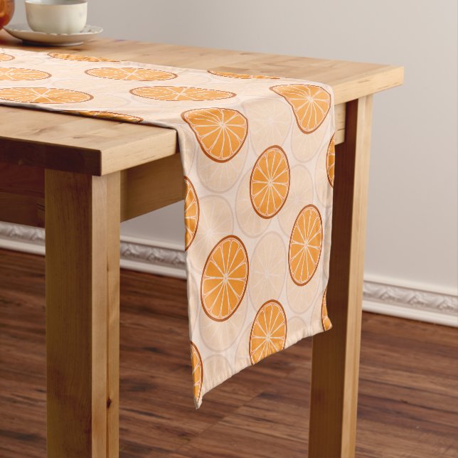 Caminho De Mesa Pequeno Toalha de mesa com frutas cítricas laranjas (No Local)