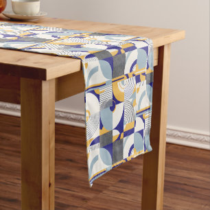 Caminho De Mesa Pequeno Toalha de Mesa com Padrão de Círculos Vibrantes em