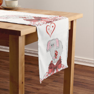 Caminho De Mesa Pequeno Toalha de Mesa Corredor Elefante Dia dos Namorados