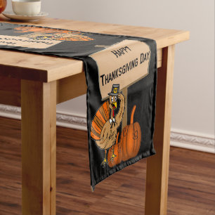 Caminho De Mesa Pequeno Toalha de Mesa Corredor Feliz Dia de Ação de Graça