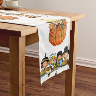 Caminho De Mesa Pequeno Toalha de Mesa Feliz Dia de Ação de Graças