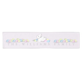 Caminho De Mesa Pequeno Toalha de Mesa Páscoa Coelho Branco