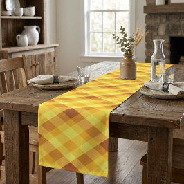 Caminho De Mesa Pequeno Toalha de Mesa Pequena Xadrez Amarelo Gema de Ovo