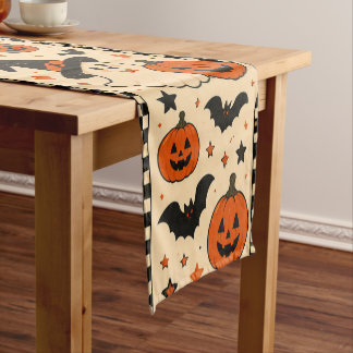 Caminho De Mesa Pequeno Toalha de Mesa Vintage de Halloween | Fantasma Fof