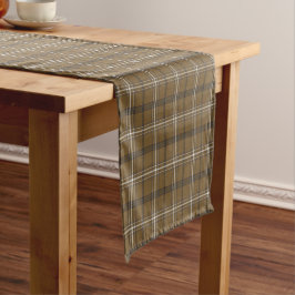 Caminho De Mesa Pequeno Toalha de Mesa Xadrez Marrom e Branco Padrão Cláss