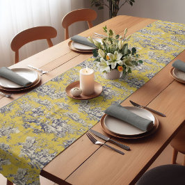 Caminho De Mesa Pequeno Toro amarelo-palheiro do lago floral de jouy