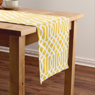 Caminho De Mesa Pequeno Trellis Amarelo