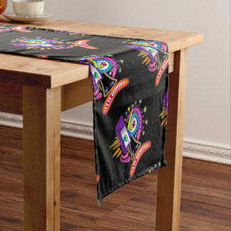 CAMINHO DE MESA PEQUENO TRIBAL FROWNIE EMOJI MEEMOGIE