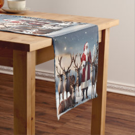 Caminho De Mesa Pequeno Tripulação de papais noeis: Pai Natal Possui Renas