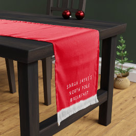 Caminho De Mesa Pequeno Tripulante de Mesa Vermelho e Branco do Café da Ma