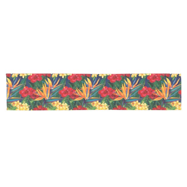 Caminho De Mesa Pequeno Tropical Paraísa Havaiana Floral (Horizontal)