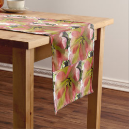 Caminho De Mesa Pequeno Tulipa Rosa e Amarela