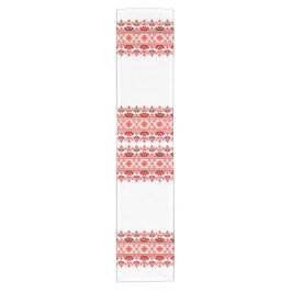 Caminho De Mesa Pequeno Ukrainian traditional vushuvanka folk art red