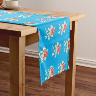 Caminho De Mesa Pequeno Um desenho animado de pipoca