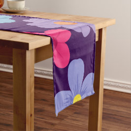 Caminho De Mesa Pequeno Um Design Legal de Flores de Cor Azul e Mista