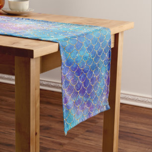Caminho De Mesa Pequeno Uma Sereia Galáxia Série Design 9