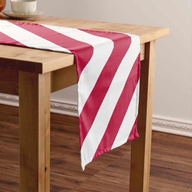 Caminho De Mesa Pequeno USA Flag Red White Stripes Mesa Algodão Runner (No Local)