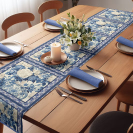 Caminho De Mesa Pequeno Vaso floral Chic Monograma de galinha