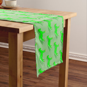 Caminho De Mesa Pequeno Verde irlandês bonito e Dourado Unicórnio