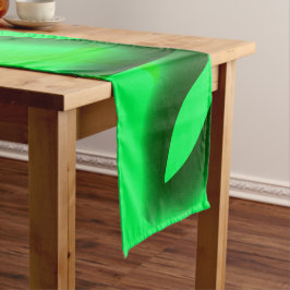 Caminho De Mesa Pequeno Verde limão e coalhada negra, com sombra?