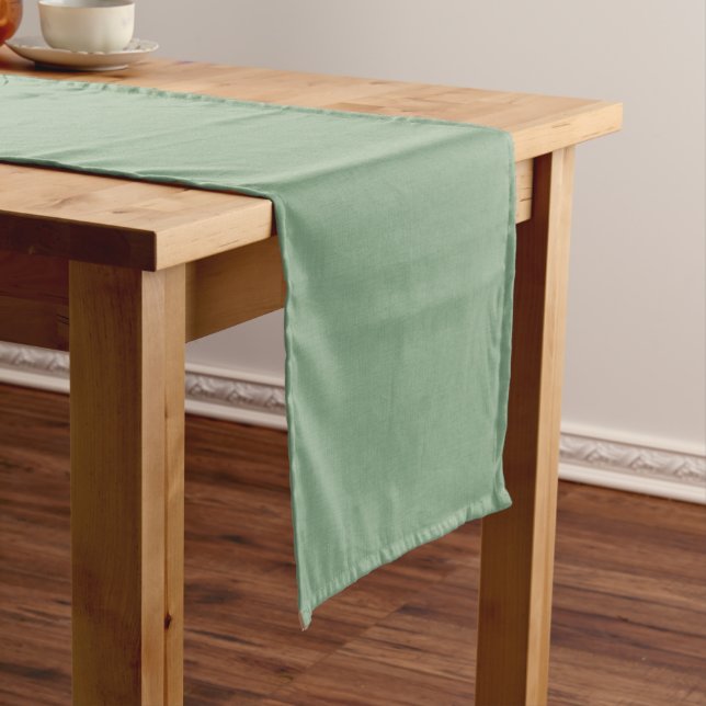 Caminho De Mesa Pequeno Verde suave texturizado. (No Local)
