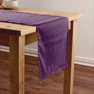 Caminho De Mesa Pequeno Vermelho Com Estrelas Azuis