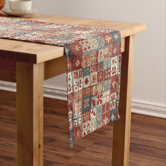 Caminho De Mesa Pequeno Vermelho Empoeirado, Branco, País Azul