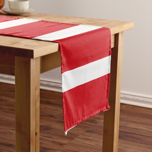 Caminho De Mesa Pequeno Vermelho listrado (No Local)