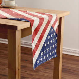 Caminho De Mesa Pequeno Vintage - Bandeira Americana Incomodada