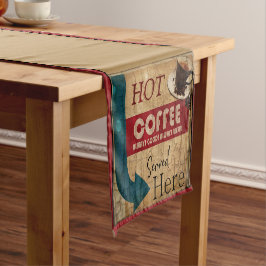 Caminho De Mesa Pequeno Vintage marquee café, sinal de mesa curta