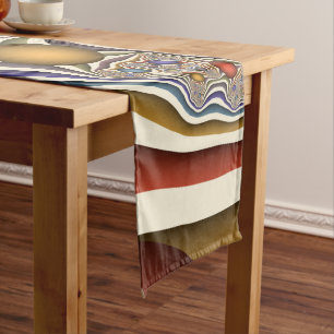 Caminho De Mesa Pequeno Voo acima da arte abstrata moderna colorida do