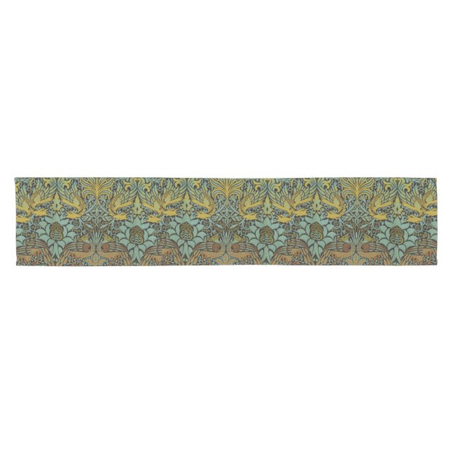 Caminho De Mesa Pequeno William Morris Peacock Dragon Wallpaper (Horizontal)